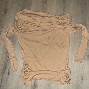 ASOS Camel Draped Blouse – Size L